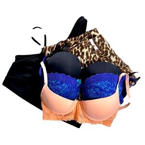 Lot 5 Intimates 3 Bras Aerie 32B| La Senza 34C| Triumph 38B| PJ| Small Bodysuit